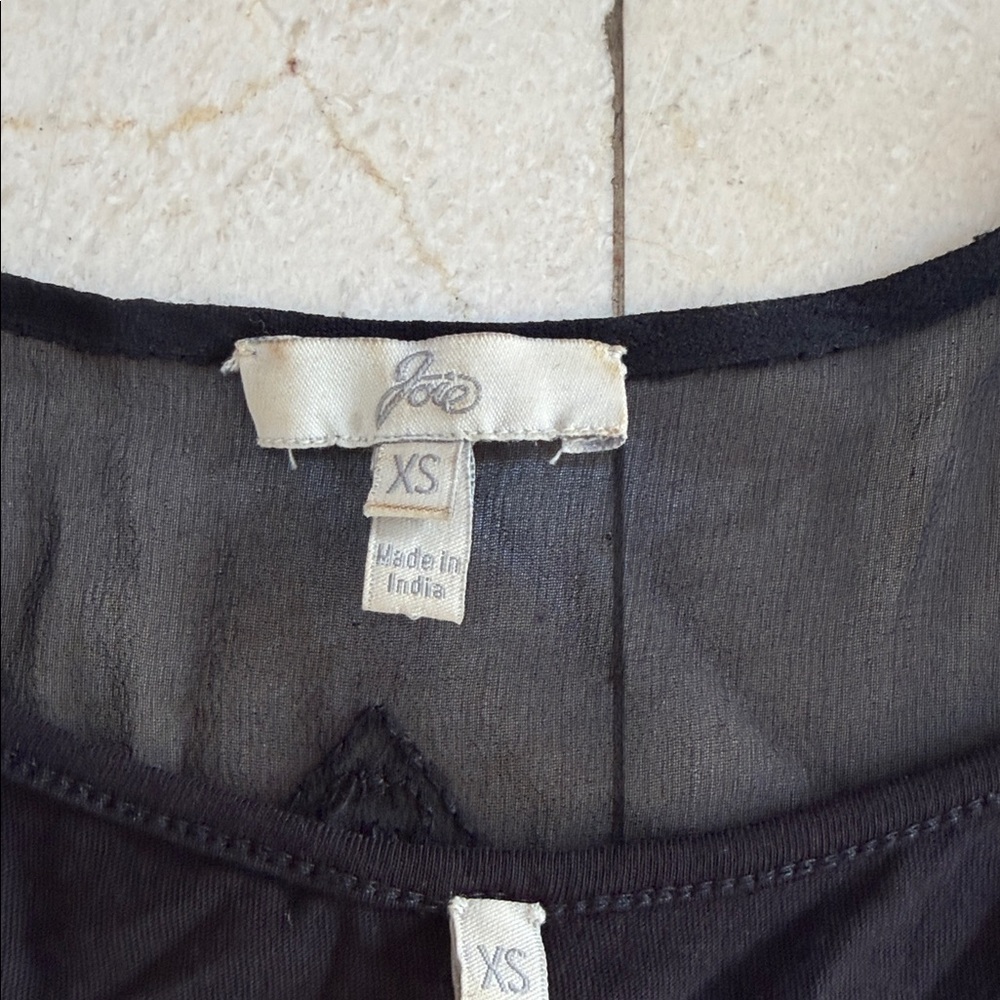 Joie black beaded top. Size XS - Picture 3 of 4